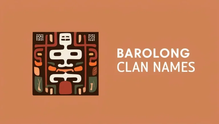 Barolong Clan Names