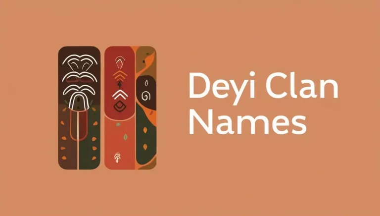 Deyi Clan Names