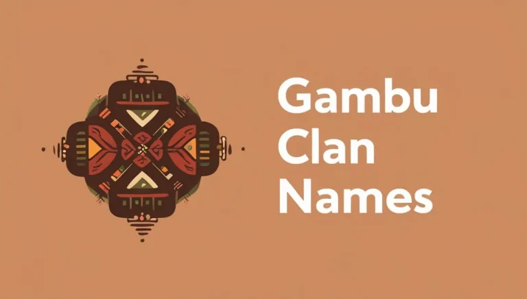 Gambu Clan Names