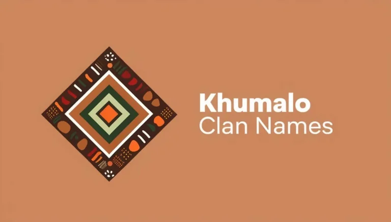 Khumalo Clan Names