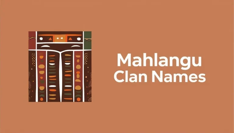 Mahlangu Clan Names