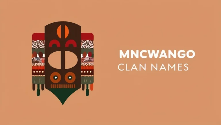 Mncwango Clan Names