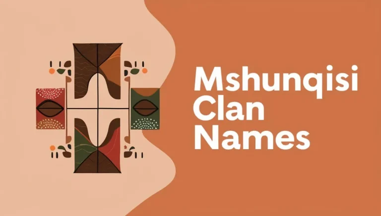 Mshunqisi Clan Names