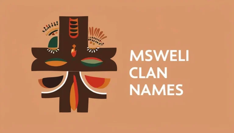 Msweli Clan Names