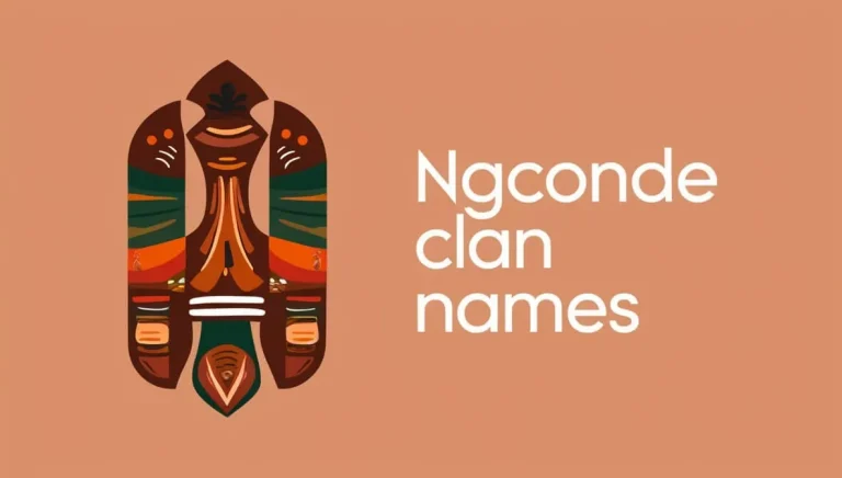 Ngconde Clan Names