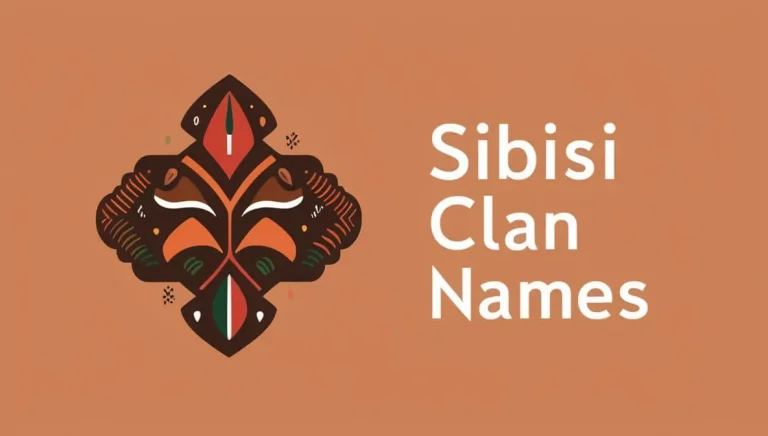 Sibisi Clan Names